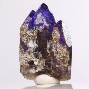 Raw tanzanite crystal cluster