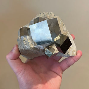 Pyrite mineral specimen cubes