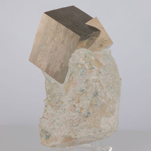 Cubic Pyrite Crystals on Matrix