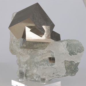 Raw natural pyrite cube cluster