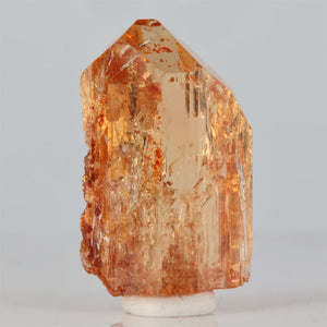 natural topaz crystal from zambia peach color