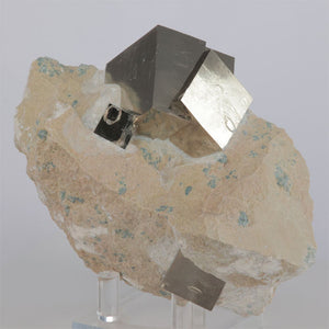 Natural Pyrite Crystal Cluster