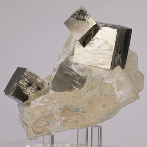 Spanish Pyrite Crystal Cubes metallic