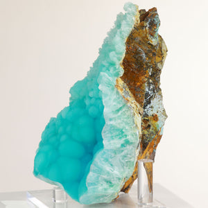 Large Cabinet Sized Blue Aragonite Mineral Specimen