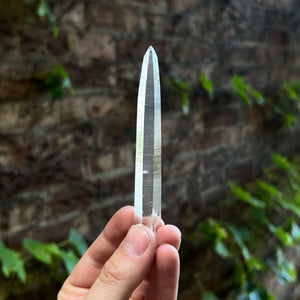 Single Long Clear Quartz Crystal