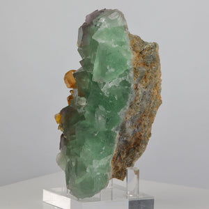 Green chinese fluorite with barite