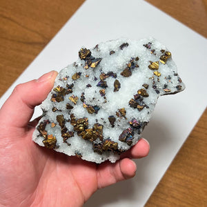 Chalcopyrite on Quartz from Mexico