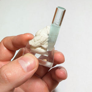Gemmy Icy Blue Aquamarine Crystal with White Matrix Shigar Mine Pakistan 16.25 Grams