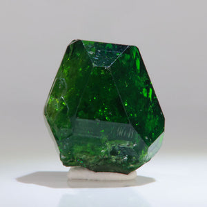 Chrome tourmaline crystal from Landanai Tanzania bright green mineral specimen