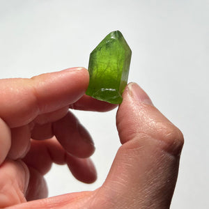 Natural peridot crystal specimen