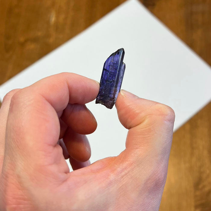 Blue Purple Raw Tanzanite Crystal Specimen