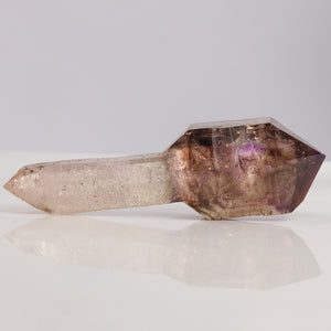 Smokey Quartz Amethyst Scepter double terminated