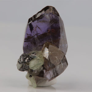 Unheated tanzanite and diopside mineral specimen