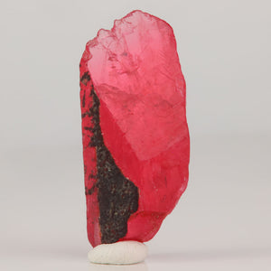 Rhodonite crystal specimen Brazil bright pink with black matrix