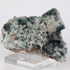 Daylight fluorescent fluorite mineral specimen