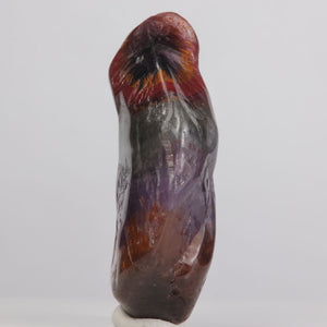 Raw natural color zoned quartz crystal