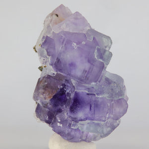 purple and blue fluorite crystal