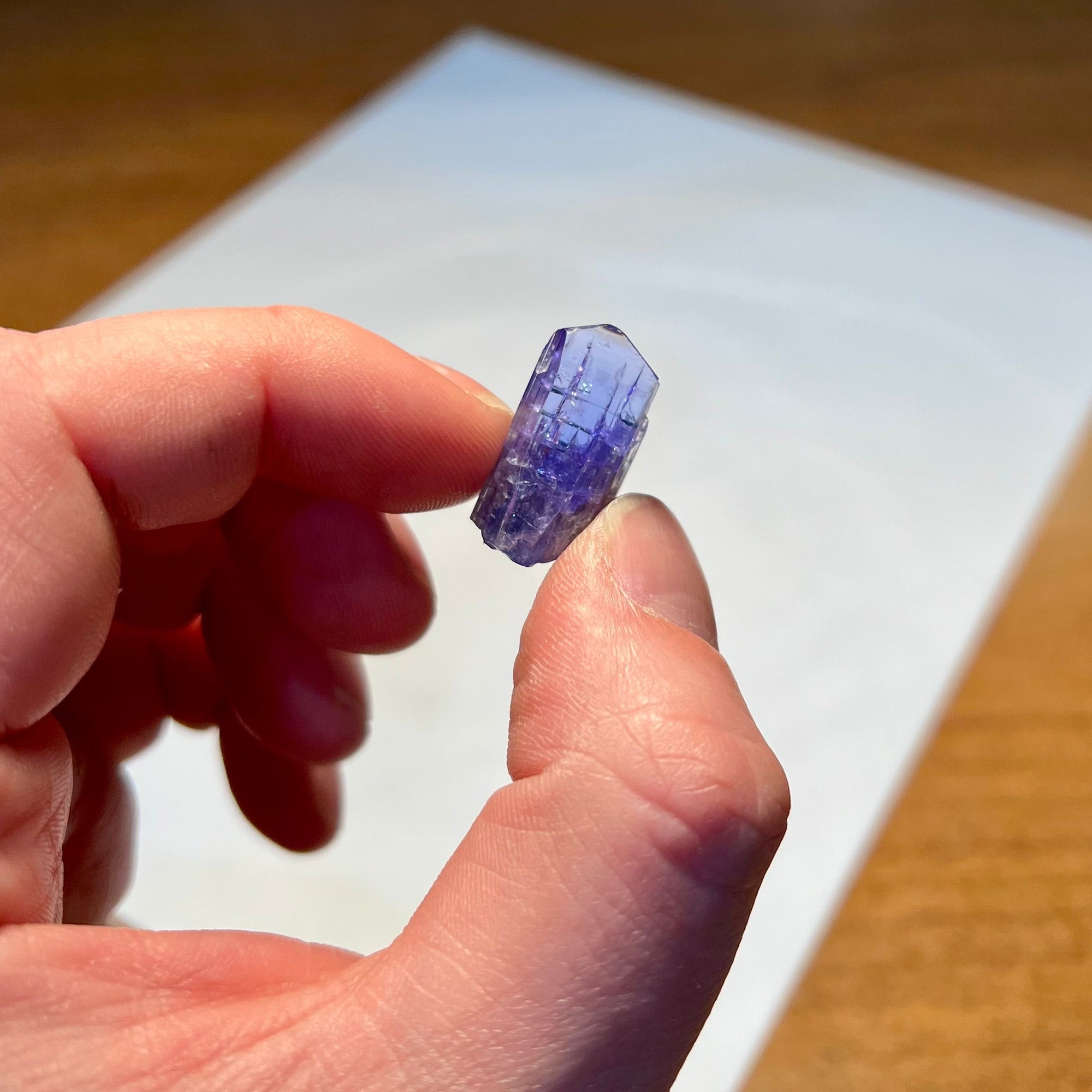 Blue Heated Tanzanite Crystal
