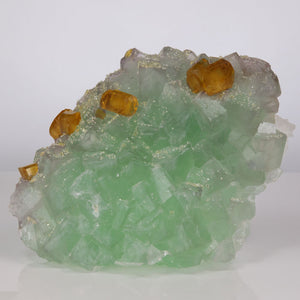 Barite on Fluorite crystal specimen