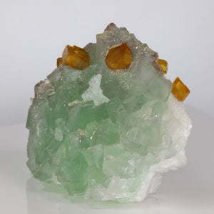 Chinese fluorite with barite crystals