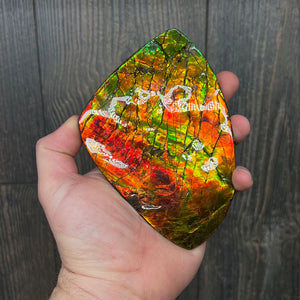 Red and green vibrant mineral specimen