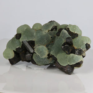 Prehnite and Epidote Crystal Cluster