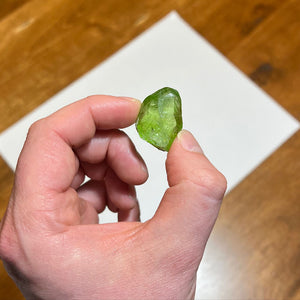 70.7ct Big Naturally Etched Peridot Crystal Specimen