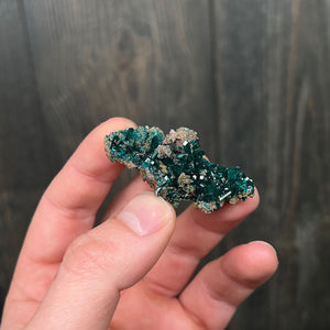 dioptase specimen on host rock