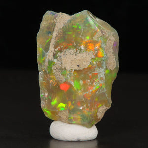 Raw Green yellow base opal specimen