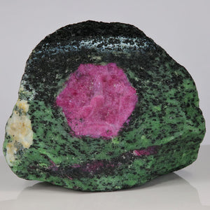natural ruby in ziosite mineral specimen large