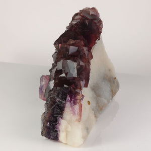 fluorite crystal cluster with color zoning