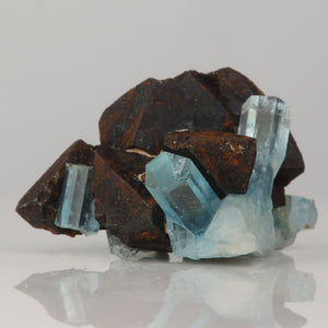 aquamarine cluster with natural matrix Namibia