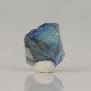 Tanzanite rough specimen with unique coloration different from Tanzania material