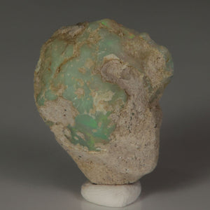 Ethiopian hydrophane opal rough with red, orange, yellow, and green fire