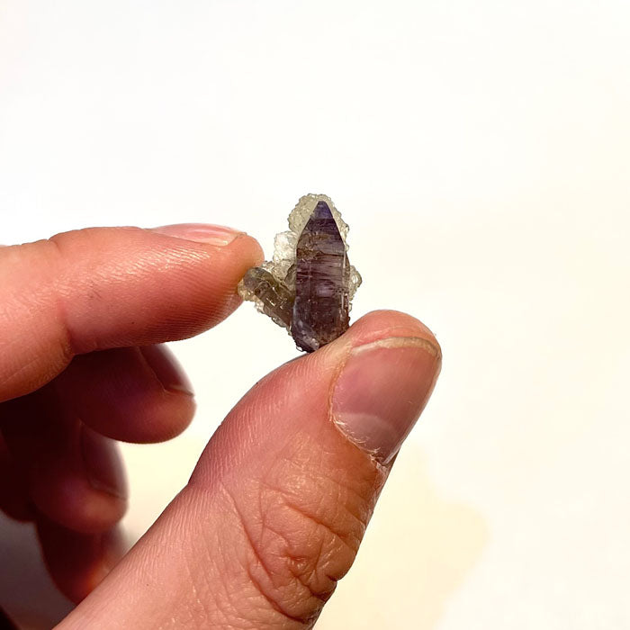 tanzanite prehnite crystal specimen