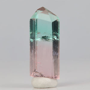 raw bicolor tourmaline crystal
