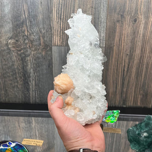 4.93lb Apophyllite and Stilbite Crystal Stalactite