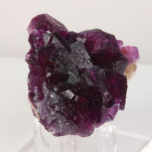 fluorite crystal cluster with color zoning