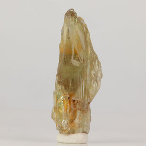 Champagne colored diaspore crystal cluster with strong vertical striations