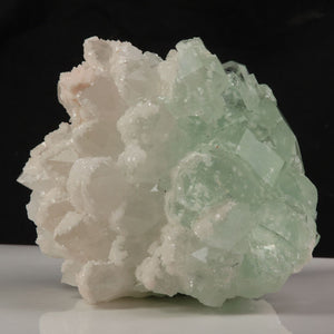 green fluorite with white quartz specimen China