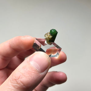 deep green tourmaline crystal compact specimen