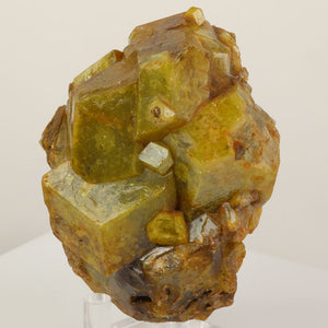 Mali garnet crystal cluster golden green specimen