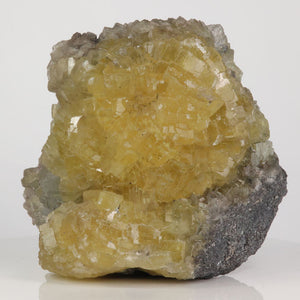 prehnite cluster with blocky crystal faces
