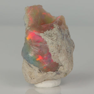 Ethiopian opal specimen with red, green, blue, and yellow flashes