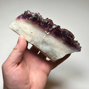 cubic fluorite crystals on white matrix specimen