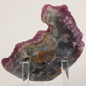 natural purple fluorite display piece with rosette-like crystal structure