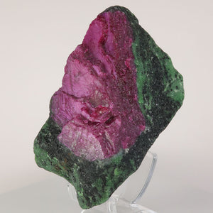 ruby corundum in green zoisite matrix