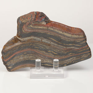 tiger iron mineral specimen polished slab Australia