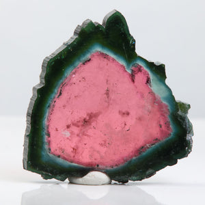 Watermelon tourmaline crystal slice from Afghanistan
