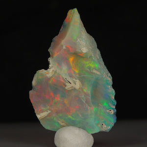 Ethiopian opal with vibrant play of color and organic shape